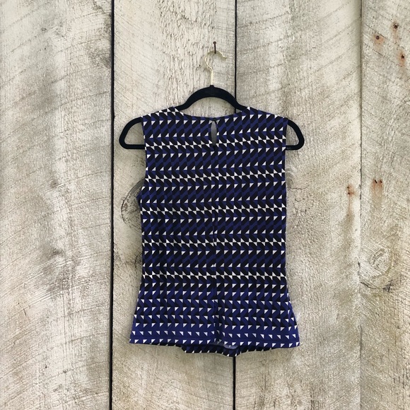 Calvin Klein | blue ruched neck tank top - Picture 2 of 5